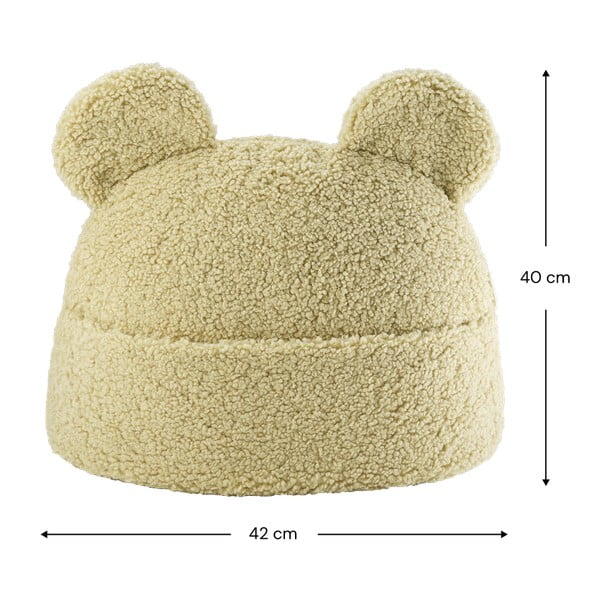Zielona poduszka na sofę dziecięcą z materiału bouclé Teddy Pouch – Wigiwama-image-4
