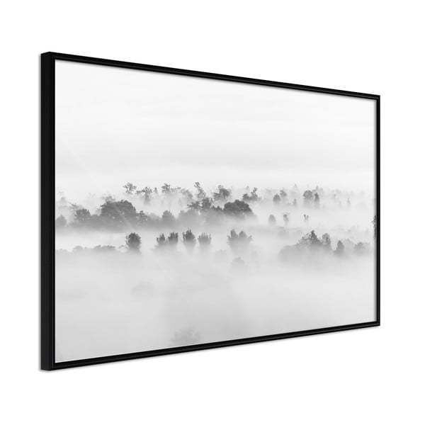 Plakat w ramie Artgeist Fog Over the Forest, 30x20 cm