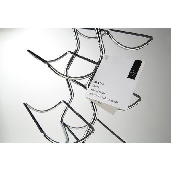 Metalowy regał na wino w kolorze srebra liczba butelek 12 Jaxen – Premier Housewares-image-4