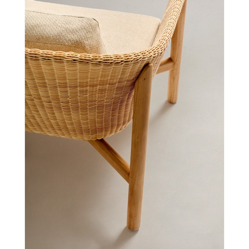 Beżowa/w naturalnym kolorze tapicerowana sofa ogrodowa Galea – Kave Home (zdjęcie 3)