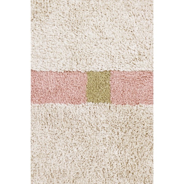 Różowo-kremowy bawełniany dywan tkany ręcznie odpowiedni do prania 200x300 cm Lanes Vintage Nude – Lorena Canals-image-4