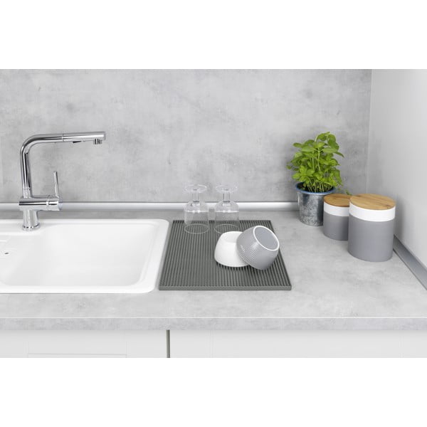 Szara gumowa podkładka do naczyń 40x30 cm Maxi – Wenko-image-2