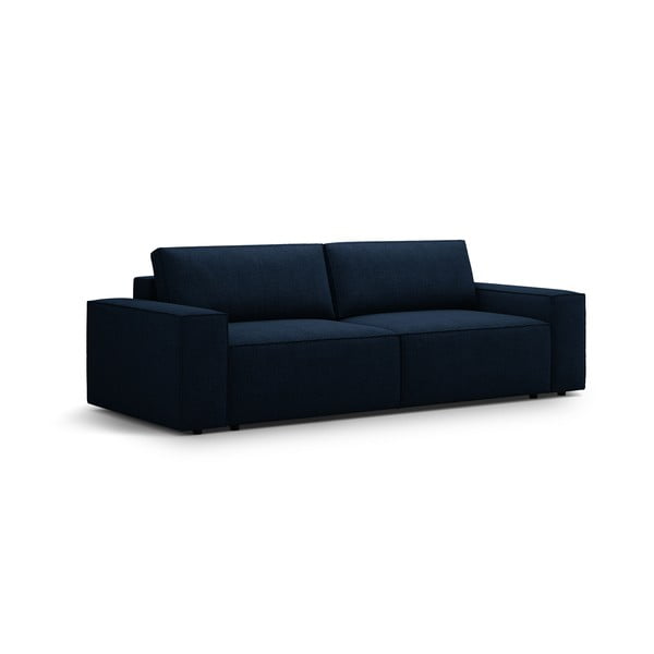 Ciemnoniebieska rozkładana sofa z materiału bouclé 247 cm Jodie – Micadoni Home-image-2