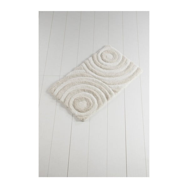 Jasnobeżowy dywanik łazienkowy Confetti Bathmats Wave Ecru, 60x100 cm