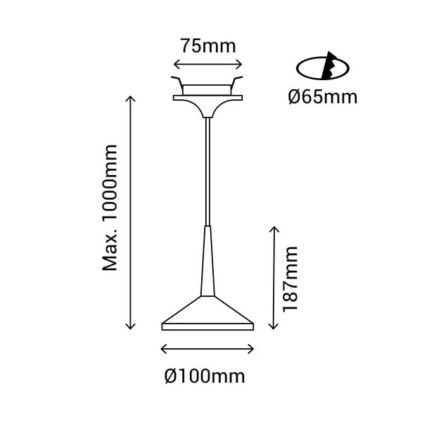 Biała lampa wisząca SULION Rita, wys. 100 cm-image-3
