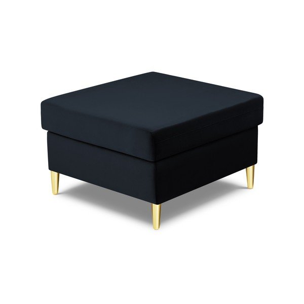 Ciemnoniebieski aksamitny podnóżek Kyoto – Cosmopolitan Design-image-2