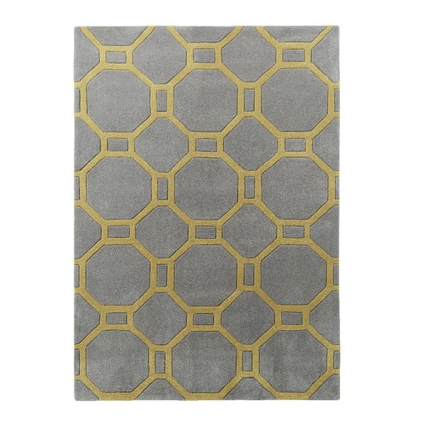 Żółto-szary dywan Think Rugs Tile, 120x170 cm