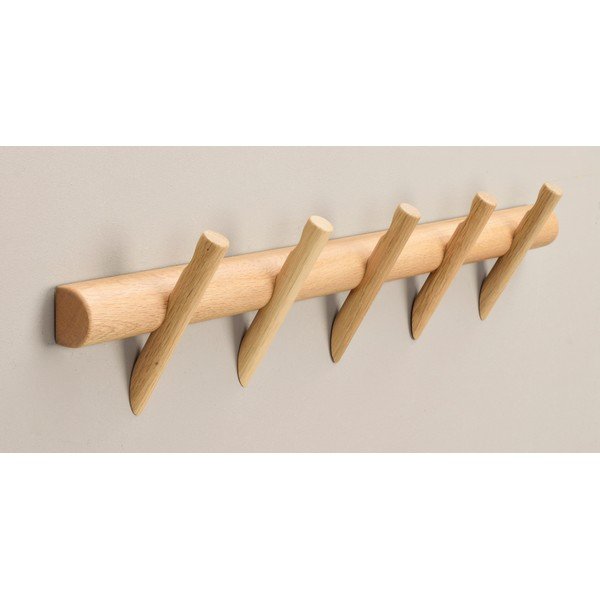 Naturalny wieszak ścienny z litego drewna dębowego Hillmond – Rowico-image-2