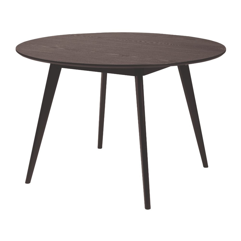 Czarny stół do jadalni z drewna jesionowego Rowico YuRAi , ∅ 115 cm