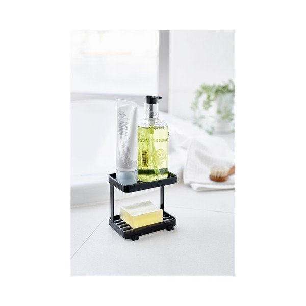 Czarna piętrowa mydelniczka z półeczką YAMAZAKI Tower-image-1