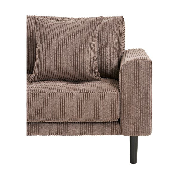 Brązowa sztruksowa sofa 210 cm Lido – House Nordic-image-4