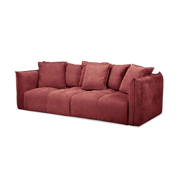 Czerwona sofa z tkaniny szenilowej Harlem – Bobochic Paris-image-4