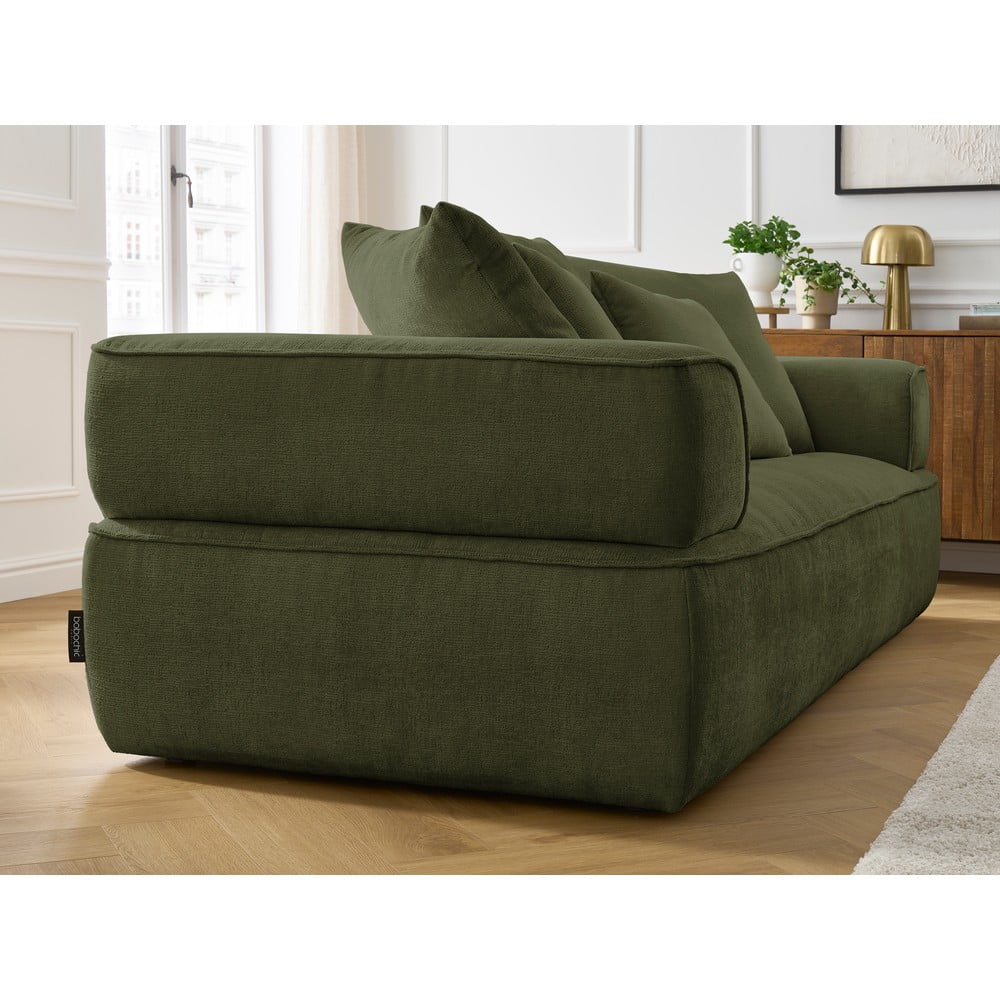 Zielona sofa z tkaniny szenilowej 237 cm Whesley – Bobochic Paris (zdjęcie 4)