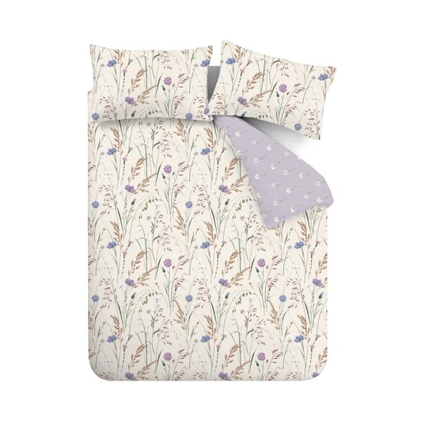 Lawendowo-beżowa pościel dwuosobowa 200x200 cm Grasmere – Catherine Lansfield