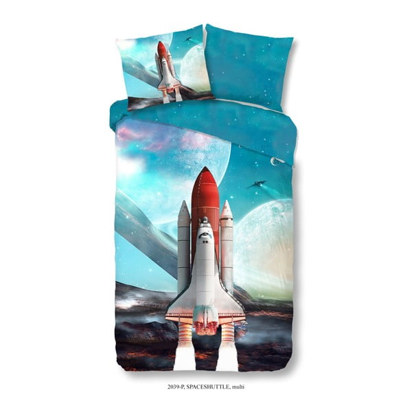 Bawełniana pościel dziecięca Muller Textiels Space Shuttle, 140x200 cm