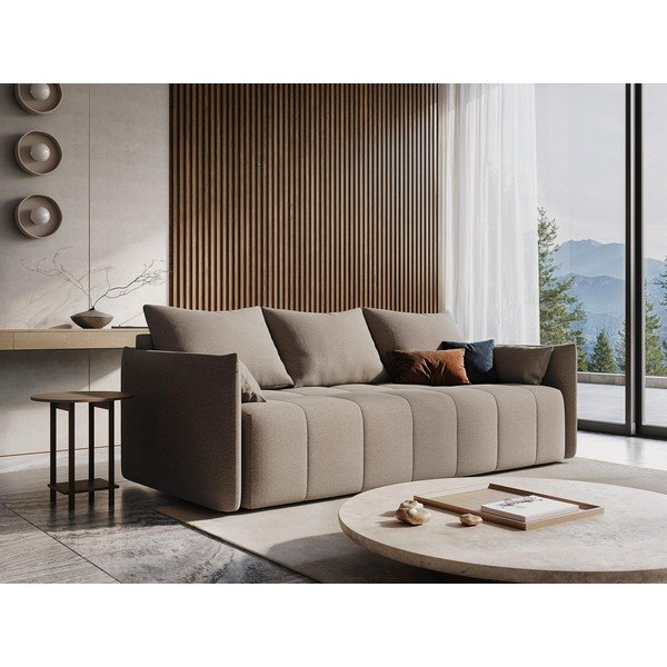 Beżowy rozkładany/ze schowkiem narożnik (w kształcie litery U) Moku – Makamii-image-1