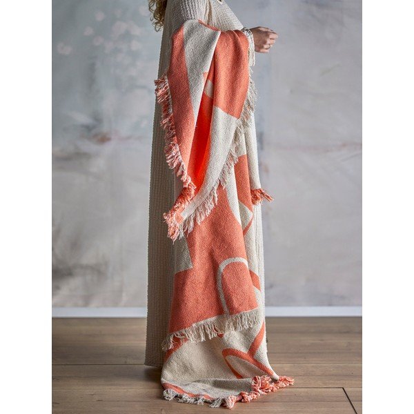 Pomarańczowy koc 130x160 cm Caya – Bloomingville-image-1