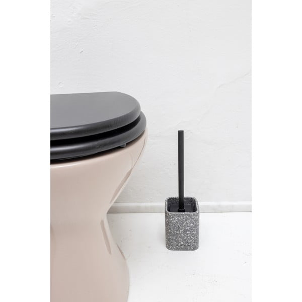 Szara szczotka do WC z żywicy polimerowej Tom Tailor T-Terrazzo – Wenko-image-1