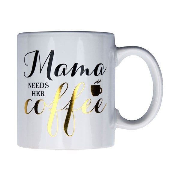 Kubek ceramiczny z napisem Tri-Coastal Design Mama Needs Coffee