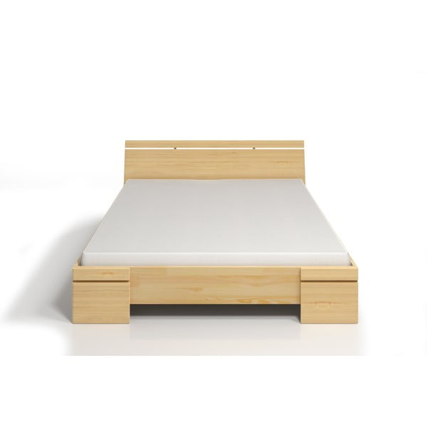 Łóżko 2-osobowe z drewna sosnowego ze schowkiem SKANDICA Sparta Maxi, 140x200 cm