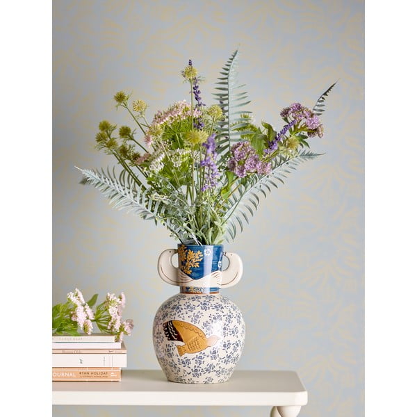 Kamionkowy ręcznie malowany wazon (wysokość 23,5 cm) Hezha – Bloomingville-image-1