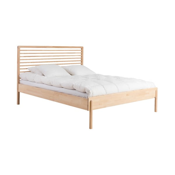 Rama łóżka z litego drewna brzozowego Kiteen Lennu, 160x200 cm
