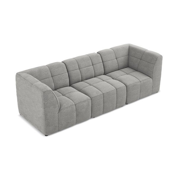 Szara sofa z materiału bouclé 255 cm Aloha – Makamii-image-2