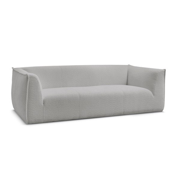 Jasnoszara sofa z materiału bouclé 242 cm Giorgia – Bobochic Paris-image-3