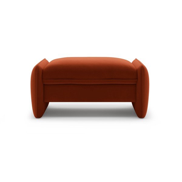 Ceglasty aksamitny podnóżek Georgia – Micadoni -image-1