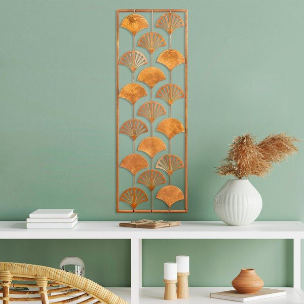 Metalowa dekoracja ścienna 32x90 cm Gingko – Wallity-image-2