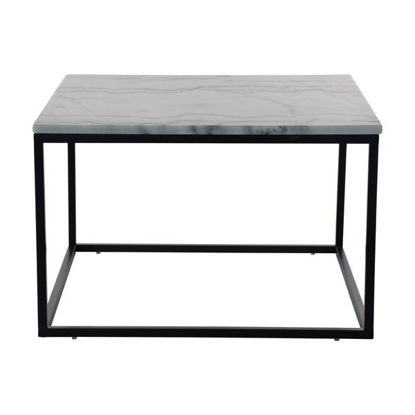 Marmurowy stolik z czarną konstrukcją RGE Accent, szerokość 75 cm