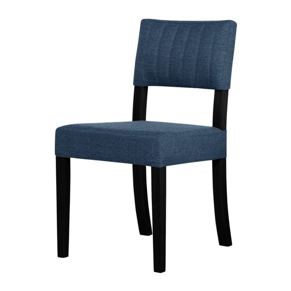 Granatowe krzesło z czarnymi nogami Ted Lapidus Maison Néroli