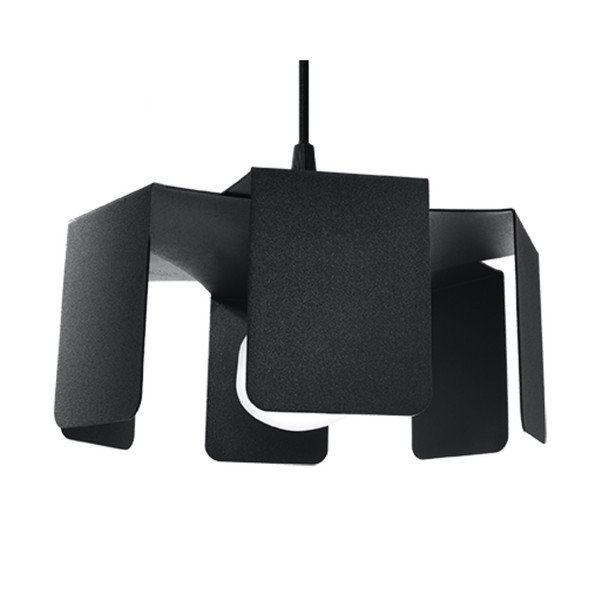 Czarna lampa wisząca z metalowym kloszem ø 24 cm Rossario – Sollux-image-2