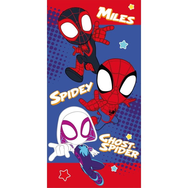 Czerwono-niebieski bawełniany ręcznik dziecięcy 70x140 cm Spidey – Jerry Fabrics