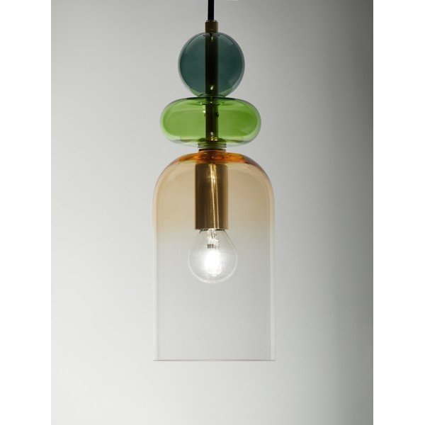 Szklana lampa wisząca w kolorze złota ø 11 cm Murano – Nova Luce-image-2