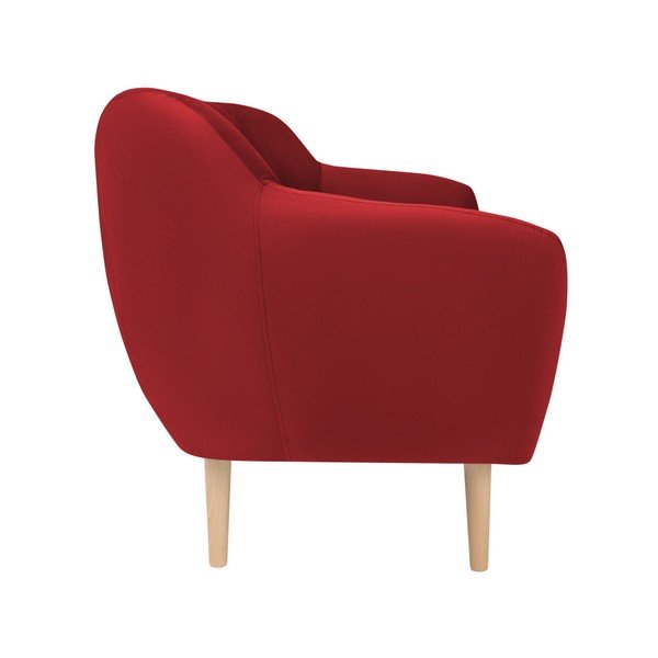 Czerwona aksamitna sofa Mazzini Sofas Sardaigne, 158 cm-image-3