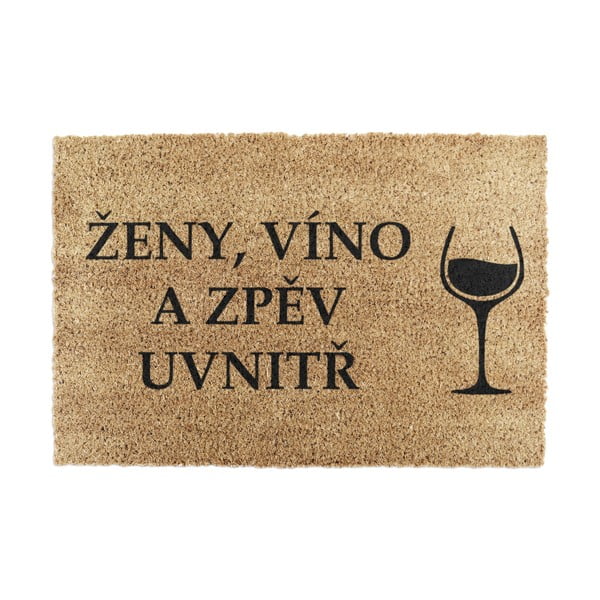 Wycieraczka z włókna kokosowego 40x60 cm Víno – Artsy Doormats