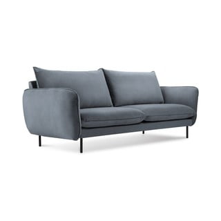 Szara aksamitna sofa Cosmopolitan Design Vienna, 160 cm