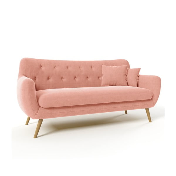 Różowa sofa trzyosobowa Wintech Lagos Awilla