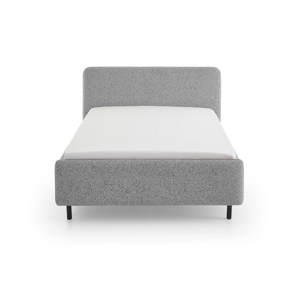 Jasnoszare tapicerowane łóżko dwuosobowe bez stelaża 180x200 cm Primo – Meise Möbel-image-3