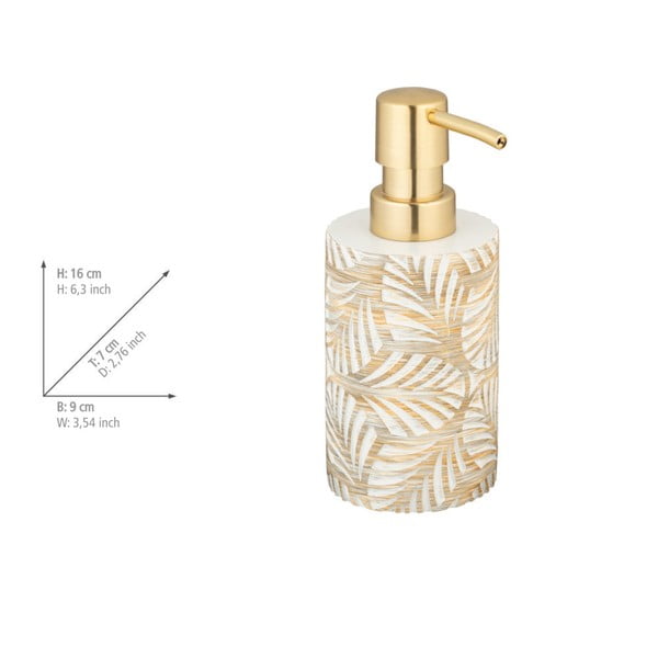 Beżowy zestaw akcesoriów łazienkowych z żywicy polimerowej Terralba – Wenko-image-4