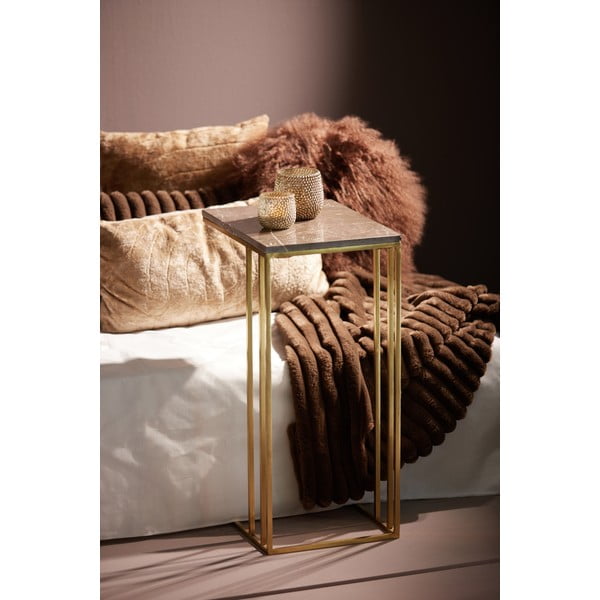 Brązowy koc z mikropluszu 130x170 cm Vajen – Light & Living-image-2