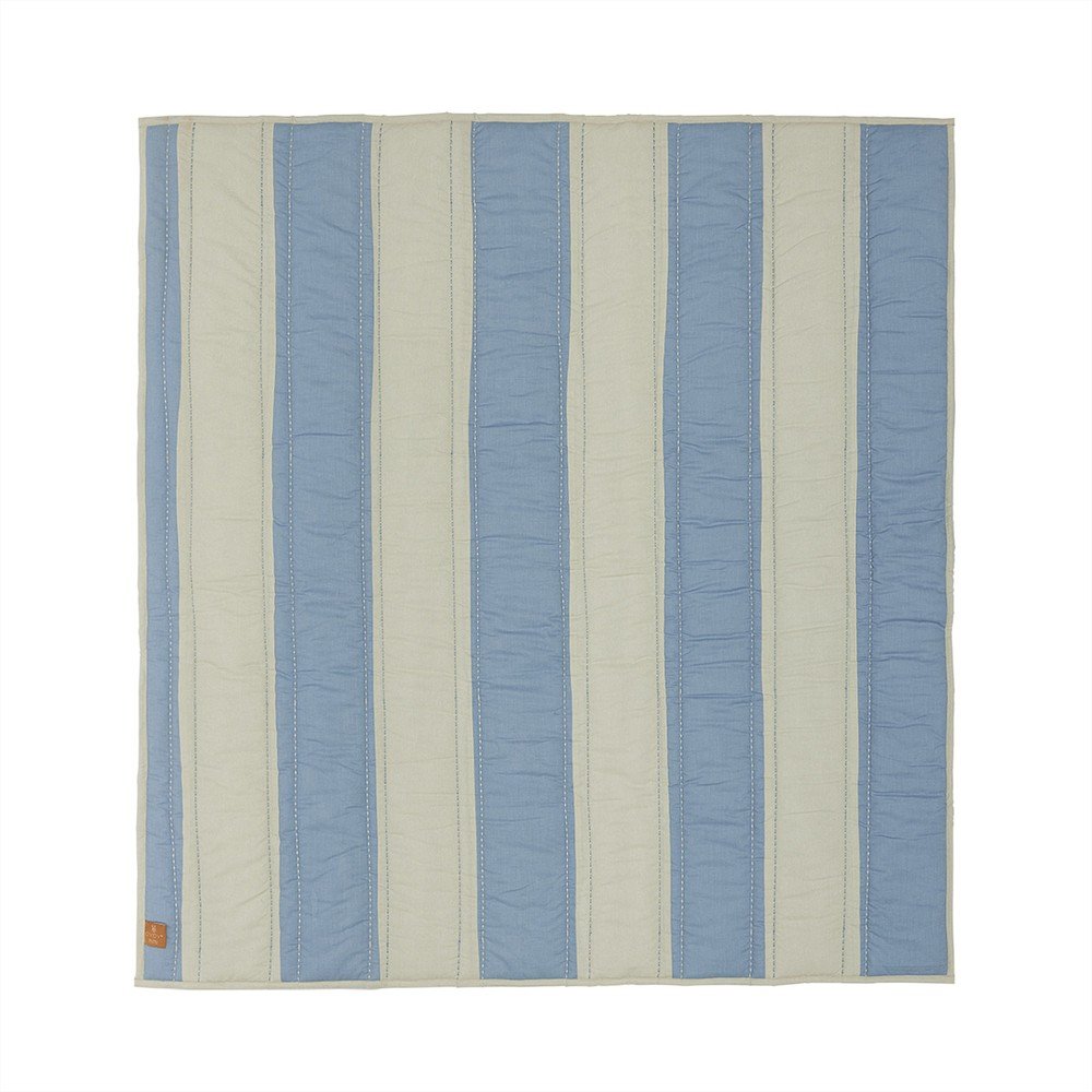 Niebieska/kremowa mata do zabawy dla dzieci 130x140 cm Striped – OYOY Mini