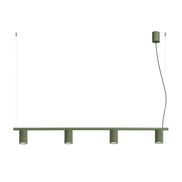 Zielona aluminiowa lampa wisząca Gleam – Sollux