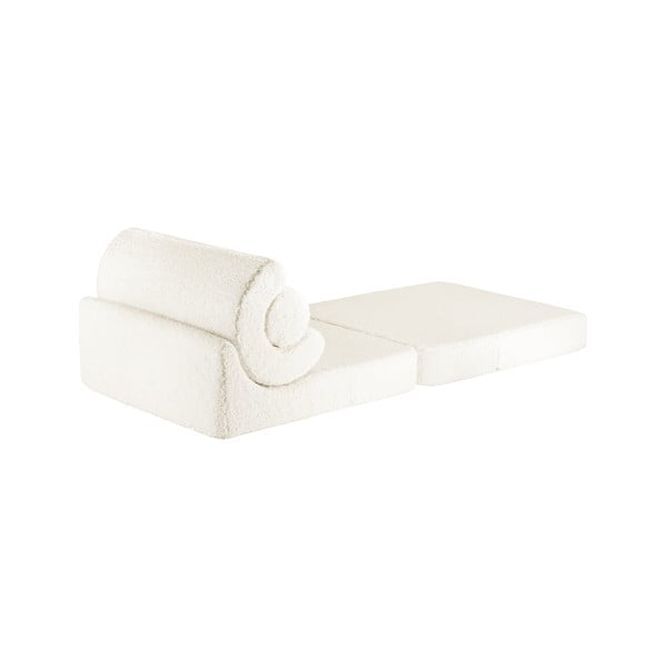 Kremowy fotel dziecięcy z materiału bouclé Flipster – Wigiwama-image-2