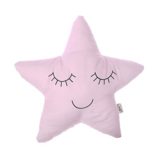 Jasnoróżowa poduszka dziecięca z domieszką bawełny Mike & Co. NEW YORK Pillow Toy Star, 35x35 cm