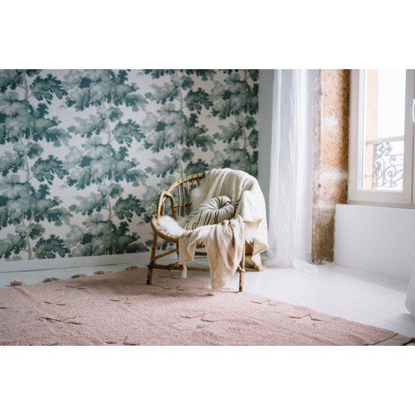 Różowy bawełniany dywan dziecięcy tkany ręcznie odpowiedni do prania 120x175 cm Hippy Stars Vinatge Nude – Lorena Canals-image-4