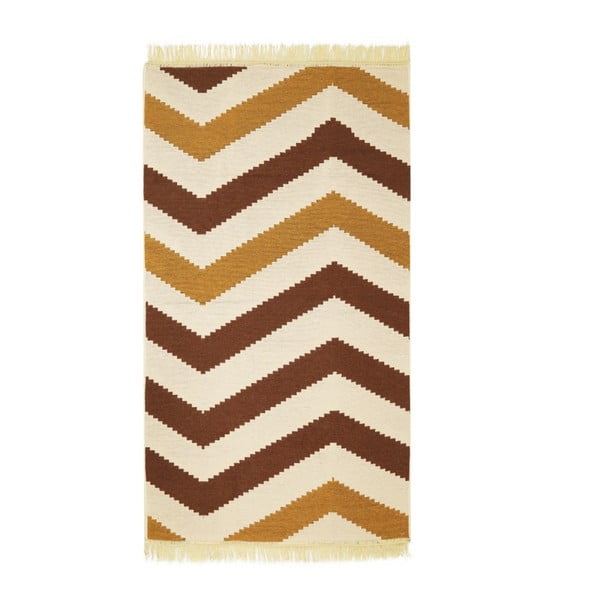 Brązowy dywan ZigZag Brown, 80x150 cm