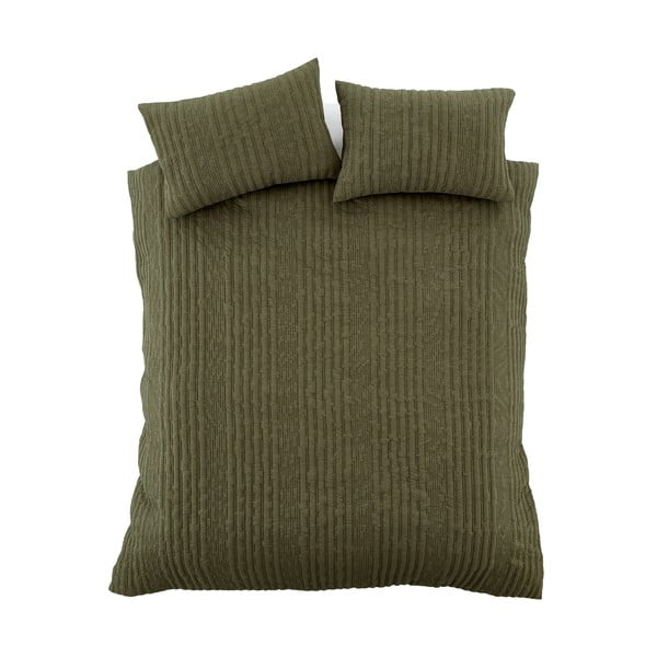 Pościel dwuosobowa w kolorze khaki 200x200 cm Tamba Stripe – Pineapple Elephant-image-2