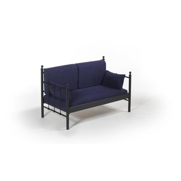 Ciemnoniebieska 2-osobowa sofa ogrodowa Lalas DK, 76x149 cm